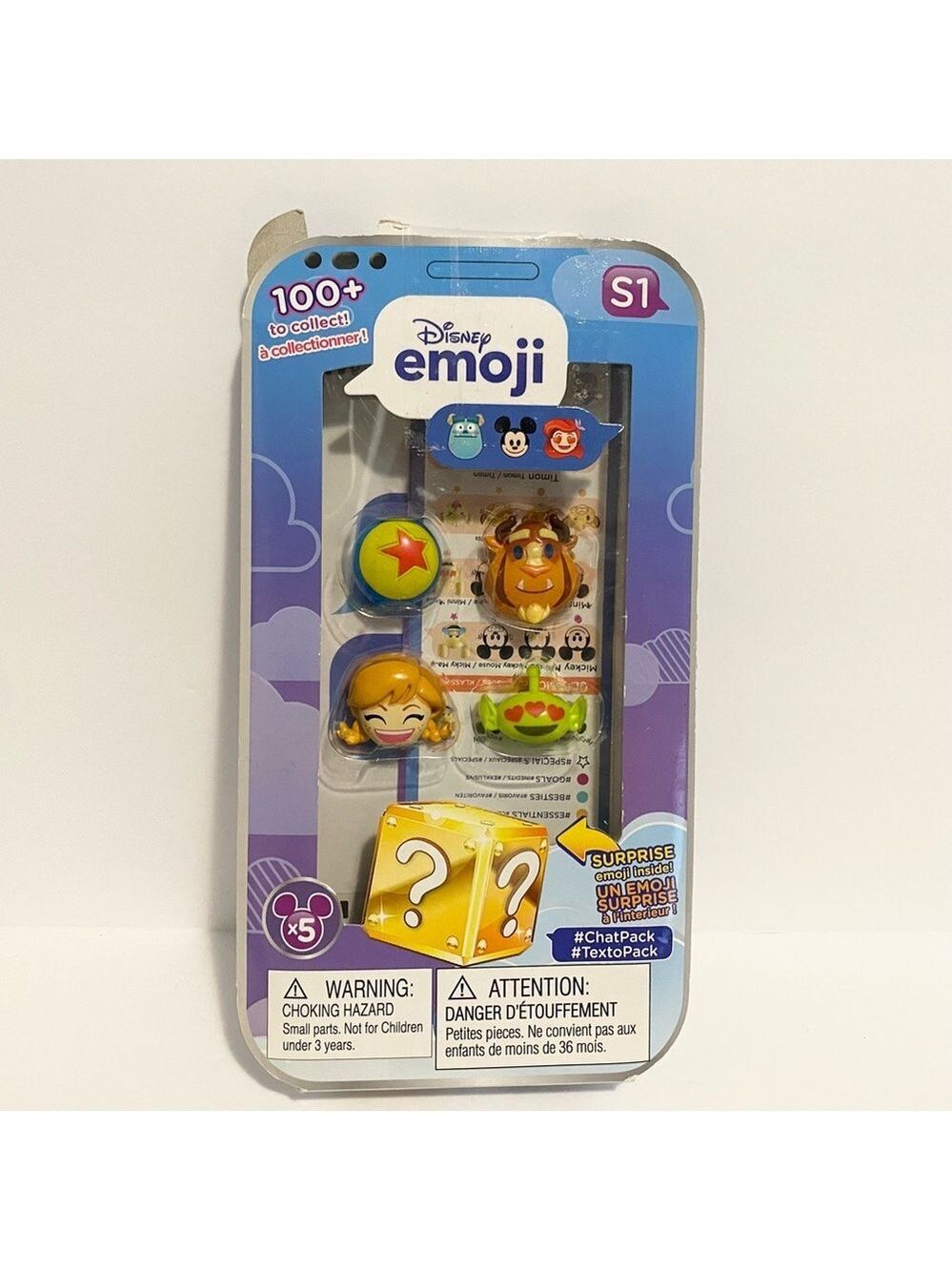 New Disney Emoji Blind Box Set Pixar Toy Story Frozen Beast Gift 2017 Toy Lot